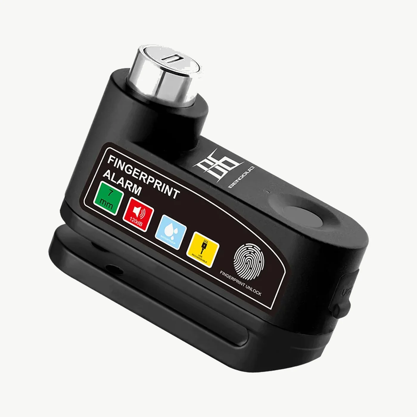 Fingerprint Alarm Disc Lock, view 1